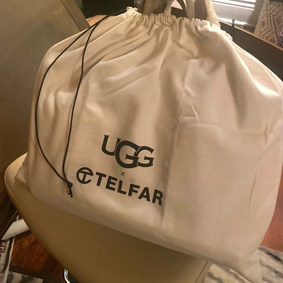 Telfar Ugg Suede Shearling Medium Shopping Bag - Picture 5 of 5